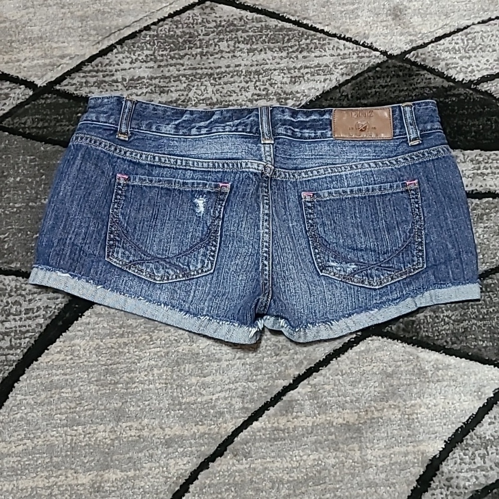 VINTAGE VS PINK DISTRESSED DENIM JEAN SHORTS